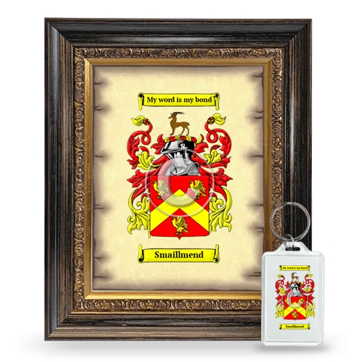 Smaillmend Framed Coat of Arms and Keychain - Heirloom