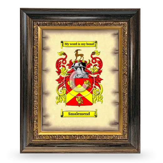 Smalemend Coat of Arms Framed - Heirloom