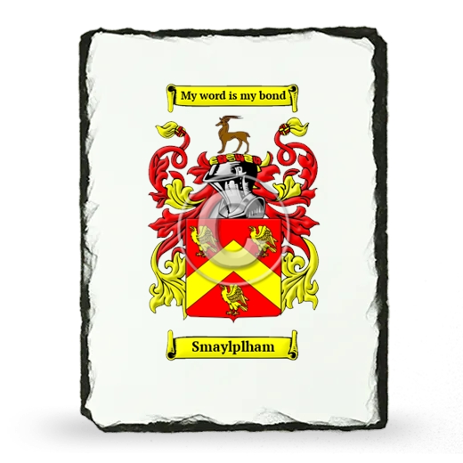 Smaylplham Coat of Arms Slate