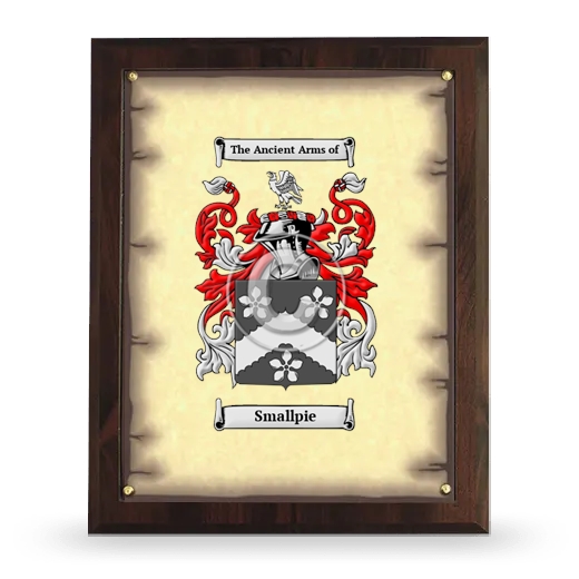 Smallpie Coat of Arms Plaque