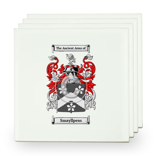 Smayllpeas Set of Four Small Tiles with Coat of Arms