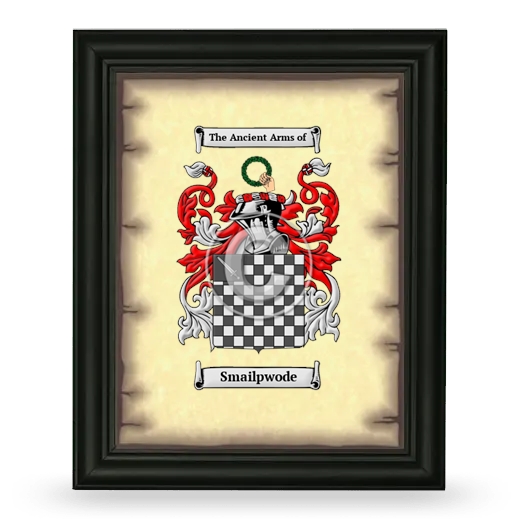 Smailpwode Coat of Arms Framed - Black