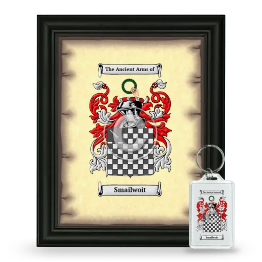 Smailwoit Framed Coat of Arms and Keychain - Black