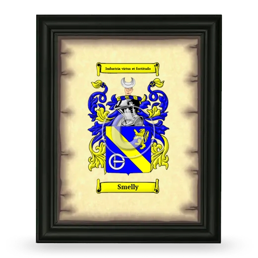 Smelly Coat of Arms Framed - Black