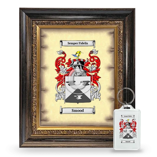 Smood Framed Coat of Arms and Keychain - Heirloom