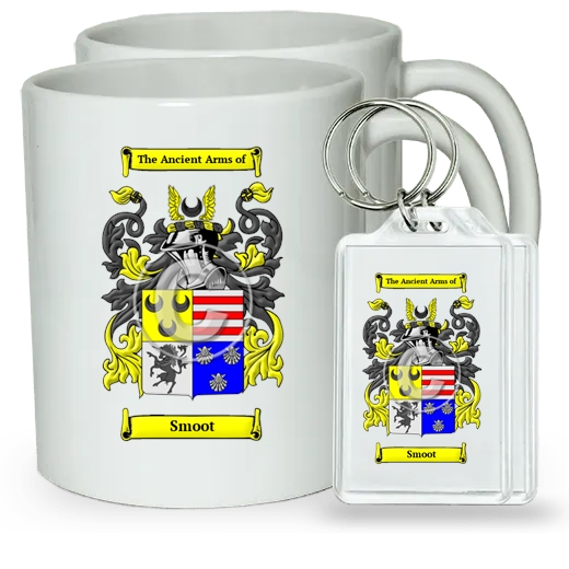 Smoot Pair of Coffee Mugs and Pair of Keychains