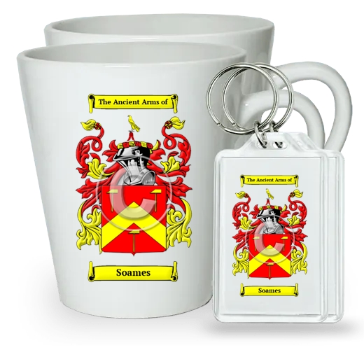 Soames Pair of Latte Mugs and Pair of Keychains