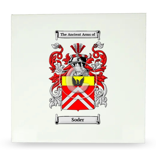 Soder Large Ceramic Tile with Coat of Arms