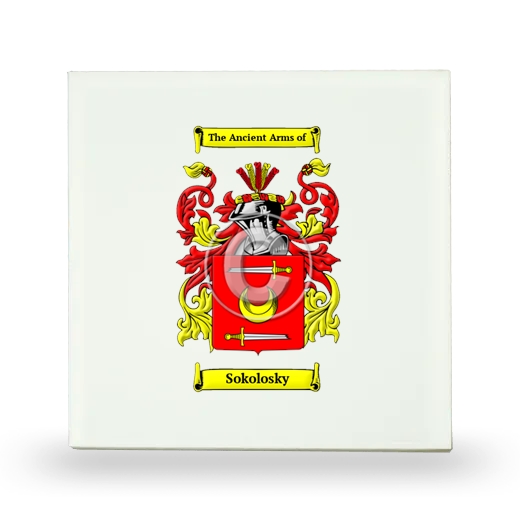Sokolosky Small Ceramic Tile with Coat of Arms