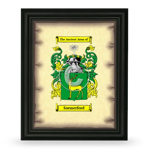 Soemerford Coat of Arms Framed - Black