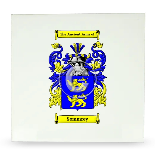 Sommrey Large Ceramic Tile with Coat of Arms