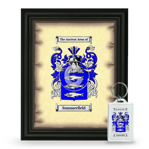 Summerfield Framed Coat of Arms and Keychain - Black