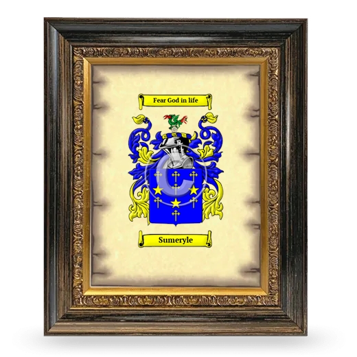 Sumeryle Coat of Arms Framed - Heirloom