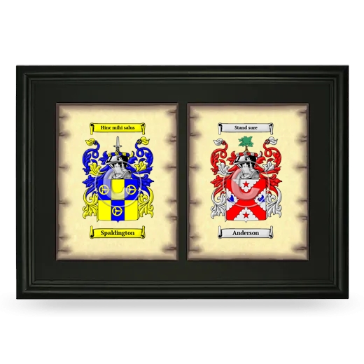 Double Coat of Arms Framed - Black