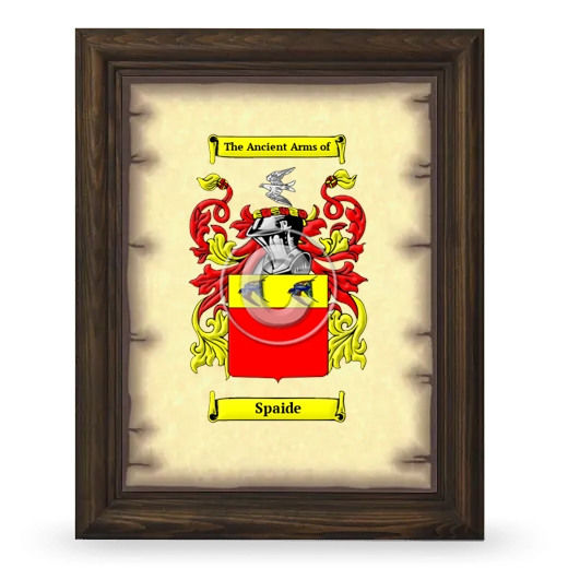 Spaide Coat of Arms Framed - Brown