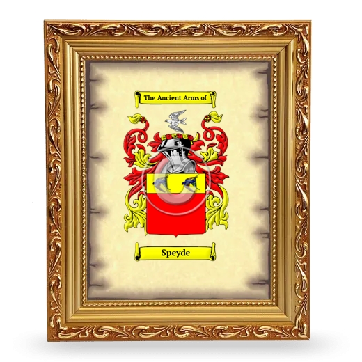 Speyde Coat of Arms Framed - Gold
