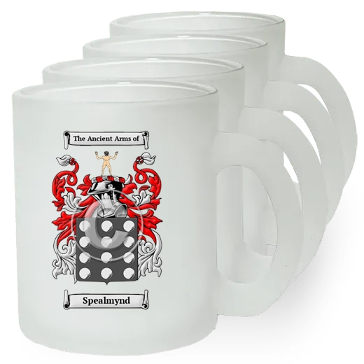 Spealmynd Set of 4 Frosted Glass Mugs