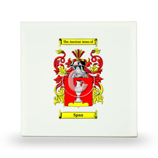 Span Small Ceramic Tile with Coat of Arms