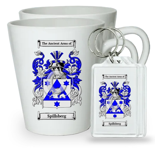 Spillsberg Pair of Latte Mugs and Pair of Keychains