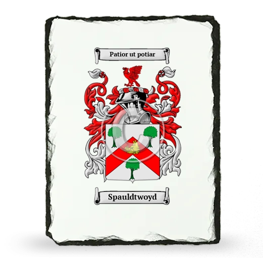 Spauldtwoyd Coat of Arms Slate