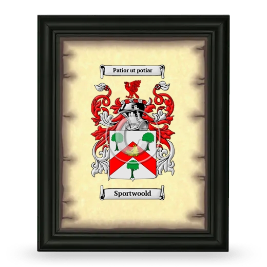 Sportwoold Coat of Arms Framed - Black