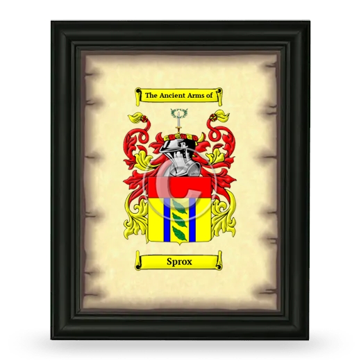 Sprox Coat of Arms Framed - Black