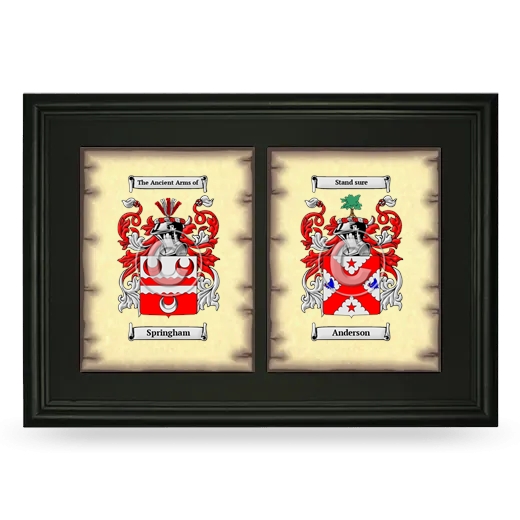 Double Coat of Arms Framed - Black