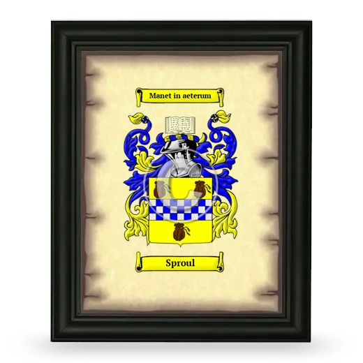 Sproul Coat of Arms Framed - Black