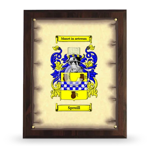 Spruill Coat of Arms Plaque