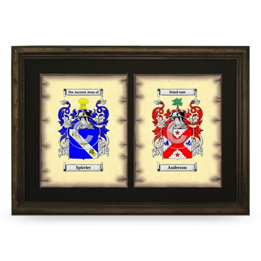 Double Coat of Arms Framed - Brown