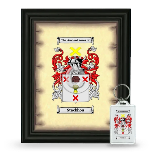 Stackhou Framed Coat of Arms and Keychain - Black