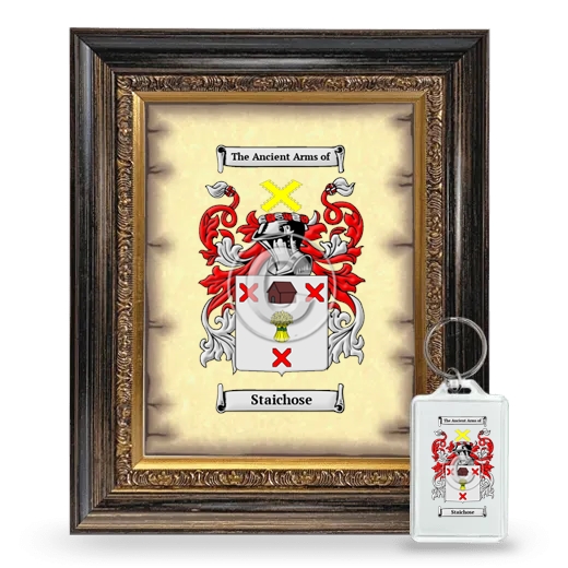 Staichose Framed Coat of Arms and Keychain - Heirloom