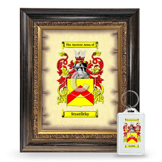 Stratfithy Framed Coat of Arms and Keychain - Heirloom