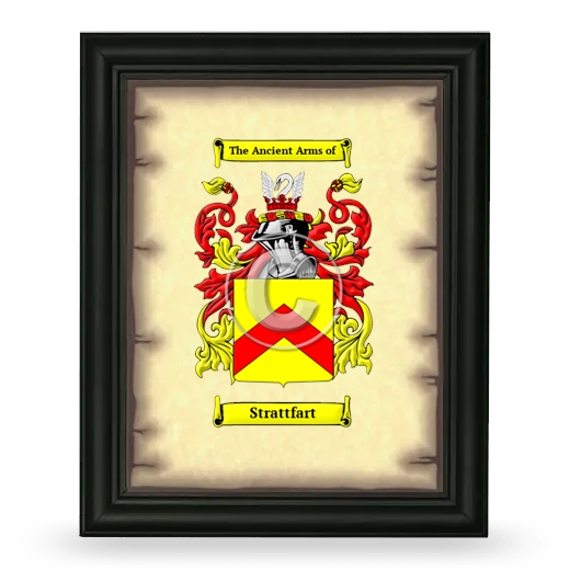 Strattfart Coat of Arms Framed - Black