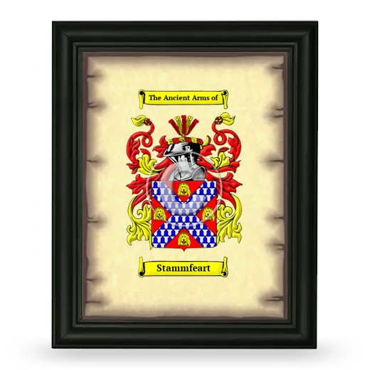 Stammfeart Coat of Arms Framed - Black