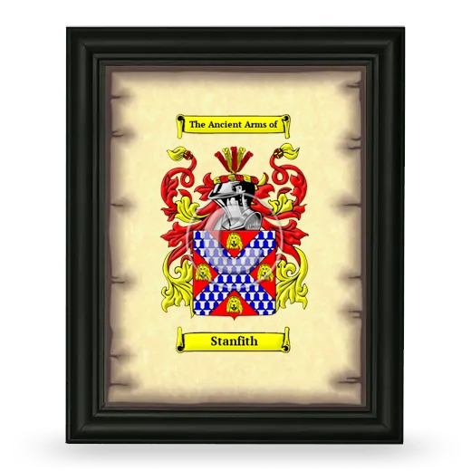 Stanfith Coat of Arms Framed - Black