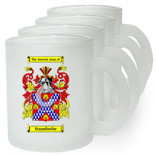 Staynforthe Set of 4 Frosted Glass Mugs