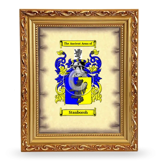 Stanboroh Coat of Arms Framed - Gold