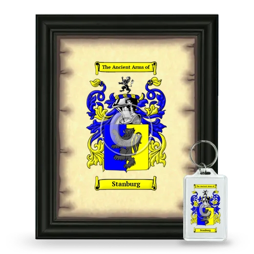 Stanburg Framed Coat of Arms and Keychain - Black