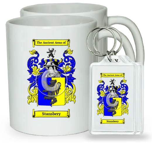 Stansbery Pair of Coffee Mugs and Pair of Keychains