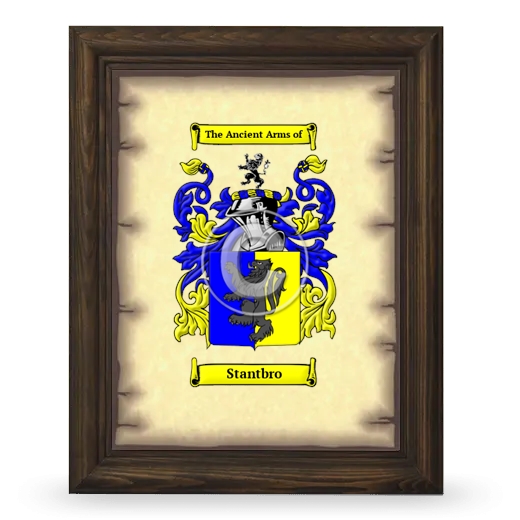 Stantbro Coat of Arms Framed - Brown