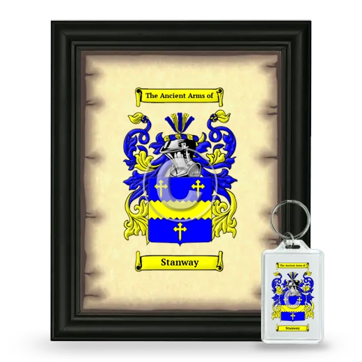 Stanway Framed Coat of Arms and Keychain - Black