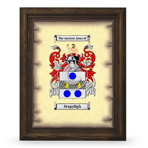 Stapyligh Coat of Arms Framed - Brown