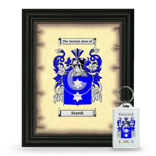 Staerk Framed Coat of Arms and Keychain - Black