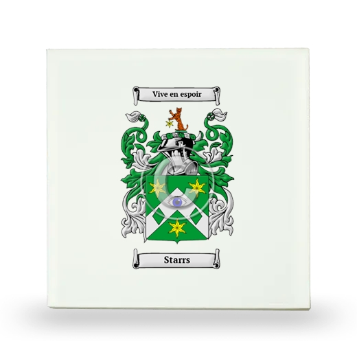 Starrs Small Ceramic Tile with Coat of Arms