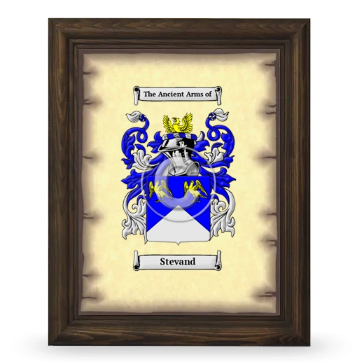 Stevand Coat of Arms Framed - Brown