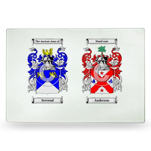 Double Coat of Arms Glass Cutting Board