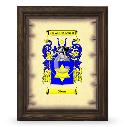 Stern Coat of Arms Framed - Brown