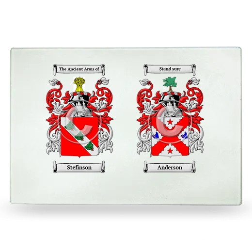 Double Coat of Arms Glass Cutting Board