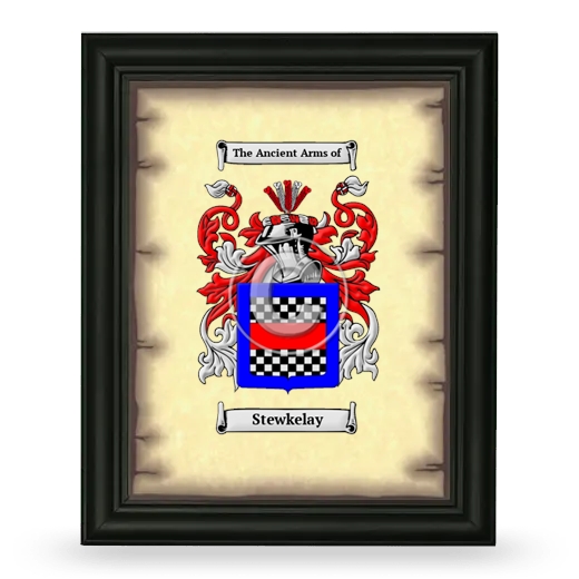 Stewkelay Coat of Arms Framed - Black